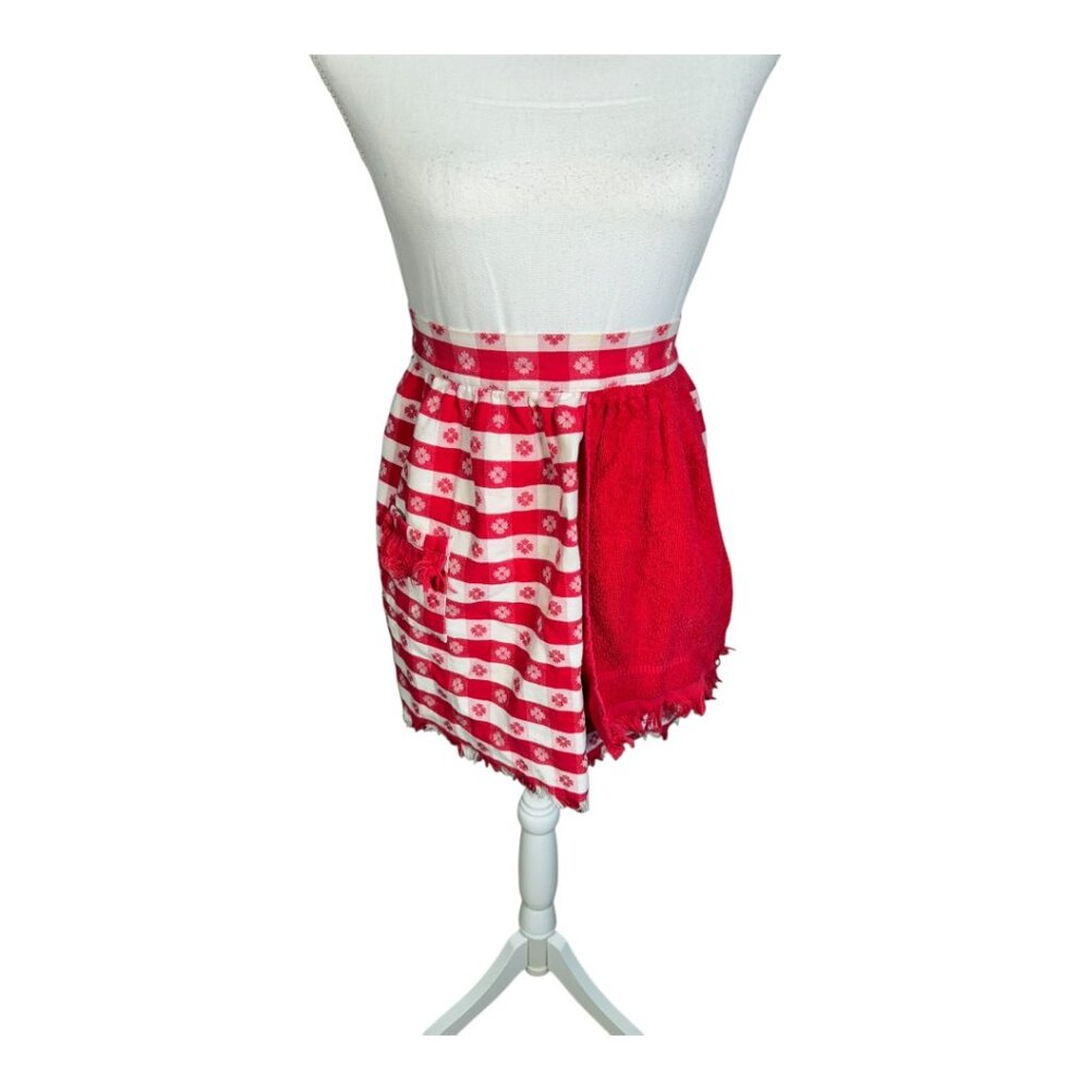Vintage Gingham‎ Checked Waist Apron